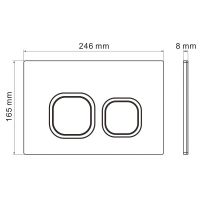 Клавиша смыва Iberica Blanca Esti-Q Белая глянцевая арт-IB.B083.001.000 — фото 2, Кнопки смыва