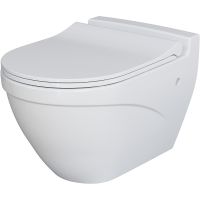 Унитаз Ambassador Nord подвесной Белый глянцевый с сиденьем Микролифт арт-133T20001-132T20001S — фото 1, Подвесные унитазы