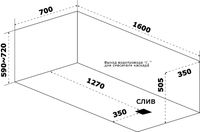 Акриловая ванна Bas Аякс 160x70 без гидромассажа арт-В 00129 — фото 2, Акриловые ванны