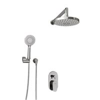 Встраиваемый комплект для душа с верхней душевой насадкой и лейкой арт-A14229 — фото 3, Встраиваемые душевые комплекты