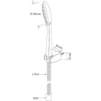 Душевой гарнитур Swedbe Calypso Хром арт-5093 — фото 7, Душевые гарнитуры на держателе