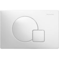 Клавиша смыва Aquanika Basic Q-type Белая арт-01.02.48 — фото 1, Кнопки смыва