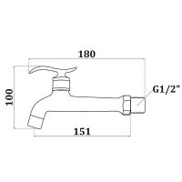 Кран для одного типа воды Maretti Avorio Бронза арт-AV33R11 — фото 2, Краны