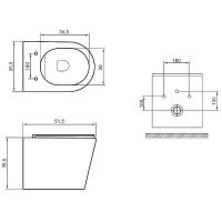 Унитаз Maretti Florenza подвесной с сиденьем Микролифт арт-FL10PBM97-844 — фото 10, Подвесные унитазы