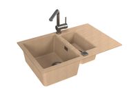 Товар: Мойка для кухни ALVEUS GRANITAL CADIT 70 BEIGE - G55 790 X 500 в компл с 1132822, арт-1131359.0 - фото 2 Мойка для кухни ALVEUS GRANITAL CADIT 70 BEIGE - G55 790 X 500 в компл с 1132822, арт-1131359.0 — фото 2, Кухонные мойки