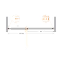 Душевая дверь CEZARES арт-URBAN-B-12-150-C-NERO — фото 2, Распашные душевые двери