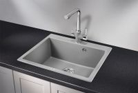 Granula-, кухонная мойка, кварц арт-6001, АЛЮМИНИУМ — фото 2, Кухонные мойки