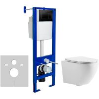 Товар: Комплект унитаза CeramaLux 2197 с инсталляцией Berges Atom 410 040332 с сиденьем Микролифт и Черной арт-2197+040332 - фото 1 Комплект унитаза CeramaLux 2197 с инсталляцией Berges Atom 410 040332 с сиденьем Микролифт и Черной арт-2197+040332 — фото 1, Комплекты унитаз + инсталляция