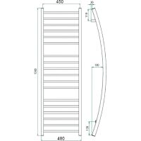 Товар: Водяной полотенцесушитель Grota Primo 480х1500 Хром арт-Примо 48/150 - фото 2 Водяной полотенцесушитель Grota Primo 480х1500 Хром арт-Примо 48/150 — фото 2, Водяные полотенцесушители