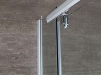 Душевой уголок Erlit Comfort 100х100 профиль Хром стекло прозрачное арт-ER10110V-C1 — фото 4, Душевые уголки трапеция