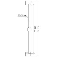 Душевая штанга Melodia della vita Square Хром арт-MKP25005BL — фото 7, Штанги для душа
