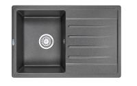 Granula-, кухонная мойка, СтандАРТ кварц арт-7602, ГРАФИТ — фото 1, Кухонные мойки