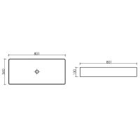 Раковина-чаша Ceramicanova Element 80 Черная матовая арт-CN6072MB — фото 3, Раковины накладные