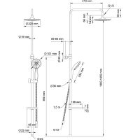 Душевая система Swedbe Calypso Хром арт-5072 — фото 2, Душевые стойки