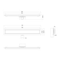 Душевой лоток ALMAes Arianda 90 с двухсторонней решеткой Нержавеющая сталь арт-AR90CH — фото 5, Душевые лотки