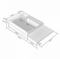 Раковина СанТа Юпитер 90 R на стиральную машину Белая арт-900129 — фото 3, Раковины на стиральную машину