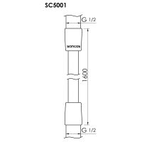 Душевой шланг Sancos Черный матовый арт-SC5001MB — фото 3, Душевые шланги