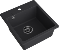 GRANFEST Мойка URBAN 245 1-чаша 450*490мм черный арт.GF-UR- арт-245 черный — фото 2, Кухонные мойки