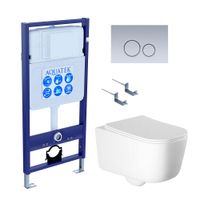 Комплект AQUATEK ЛУГАНО-019 4в1 (рама AQUATEK Standard INS-0000012+ кркпеж KKI-0000002+клавиша KDI-0 арт-SET AQUATEK ЛУГАНО-019 4в1 — фото 1, Комплекты унитаз + инсталляция