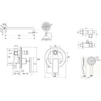 Душевая система Bronze de Luxe Pure Хром арт-A800/9143-2 — фото 2, Встраиваемые душевые комплекты