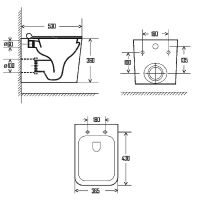 Товар: Унитаз AQUAme подвесной Белый глянец с сиденьем Микролифт арт-AQM2003 - фото 3 Унитаз AQUAme подвесной Белый глянец с сиденьем Микролифт арт-AQM2003 — фото 3, Подвесные унитазы