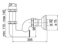 Сифон для раковины Nobili Бронза арт-AV00107/1BR — фото 2, Сифоны для раковины