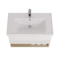 Тумба PERFECTO, 90 см, подвесная, 1 ящик, дуб эврика/белый глянец арт-99.0813 — фото 8, Тумбы под раковину