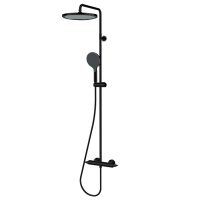 Душевая система Bossini Apice с термостатом Черный матовый арт-L10505.073 — фото 1, Душевые стойки