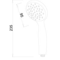 Товар: Ручной душ Melodia della vita Luxe Хром арт-MKP26105BL - фото 2 Ручной душ Melodia della vita Luxe Хром арт-MKP26105BL — фото 2, Лейки для душа