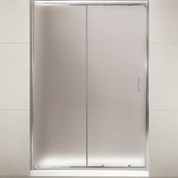 Душевая дверь BelBagno Uno 145 профиль Хром стекло рифленое арт-UNO-BF-1-145-P-Cr — фото 1, Раздвижные душевые двери