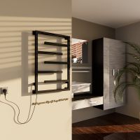 Электрический полотенцесушитель Altasan ЛабиринтПроф 80х50 Черный муар арт-ЛабиринтПроф5кр8050ЧМ — фото 5, Электрические полотенцесушители