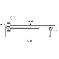 Кронштейн для верхнего душа Remer Minimal Хром арт-348N50 — фото 2, Кронштейны для верхнего душа