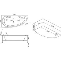 Акриловая ванна Bas Алегра 150x90 L без гидромассажа арт-В 00001 — фото 3, Акриловые ванны