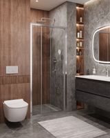 Душевая дверь CEZARES арт-MOLVENO-BF-3-90-C-Cr-IV — фото 1, Распашные душевые двери