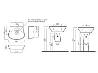Раковина Hatria Nido 56 Белая арт-Y0TT01 — фото 2, Раковины накладные