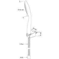 Душевой гарнитур Swedbe Calypso Хром арт-5088 — фото 8, Душевые гарнитуры на держателе
