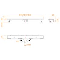 Душевой трап RGW SDR-08B-120 прямой 1200 Черный Ø 50 мм сифон + ножки, под плитку арт-21210812-014 — фото 4, Трапы для душа