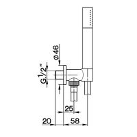 Товар: Душевой гарнитур Cisal Shower Черный матовый арт-DS01881340 - фото 2 Душевой гарнитур Cisal Shower Черный матовый арт-DS01881340 — фото 2, Душевые гарнитуры на держателе