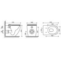 Товар: Унитаз Maretti Elena приставной с сиденьем Микролифт арт-EA10PRBM14-844 - фото 2 Унитаз Maretti Elena приставной с сиденьем Микролифт арт-EA10PRBM14-844 — фото 2, Приставные унитазы
