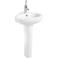 Раковина Creavit Corner 45 угловая Белая арт-VT145-00CB00E-0000 — фото 2, Раковины подвесные