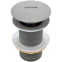 Донный клапан Creavit click-clack Холодный серый матовый арт-SF030.CGR — фото 1, Донные клапаны