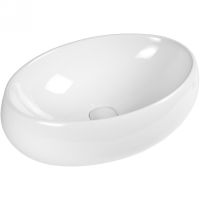 Раковина-чаша Bond 49 Белая глянцевая арт-S58-490 — фото 1, Раковины накладные