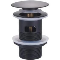 Донный клапан Bond click-clack Черный матовый арт-BV0288 — фото 1, Донные клапаны