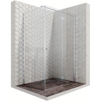 Душевой уголок Ambassador Diamond 120х80 профиль Хром стекло прозрачное арт-12011107R — фото 1, Прямоугольные душевые уголки