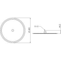 Верхний душ Remer Хром арт-357UFM40X — фото 2, Верхние души