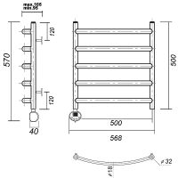 Товар: Электрический полотенцесушитель Domoterm Калипсо П5 500x500 EL Золото арт-КалипсоП5500x500ELзолото - фото 3 Электрический полотенцесушитель Domoterm Калипсо П5 500x500 EL Золото арт-КалипсоП5500x500ELзолото — фото 3, Электрические полотенцесушители