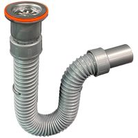 Сифон для раковины Bettoserb Нержавеющая сталь арт-125312 — фото 1, Сифоны для раковины