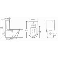 Товар: Унитаз компакт Orans WM9908 с бачком и сиденьем Микролифт арт-9908wm - фото 7 Унитаз компакт Orans WM9908 с бачком и сиденьем Микролифт арт-9908wm — фото 7, Напольные унитазы