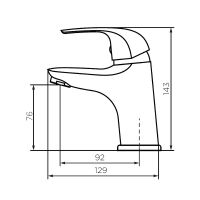 Смеситель для раковины Dorff Stark Хром арт-D1100210 — фото 4, Смесители для раковины