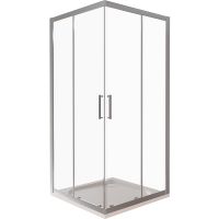 Душевой уголок Good Door Latte CR-90-C-WE 90x90 профиль Белый стекло прозрачное арт-ЛА00006 — фото 2, Квадратные душевые уголки